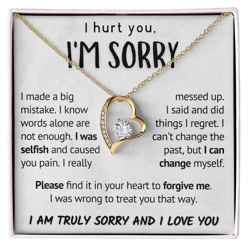 I'M Sorry Heart Necklace - I Really Messed Up Forever Love Necklace