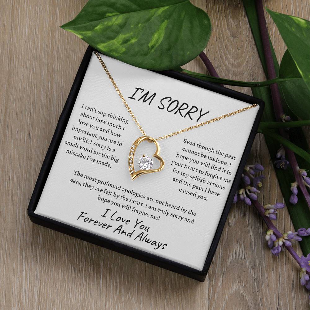 I'M Sorry Forever Love Necklace Forever Love Necklace
