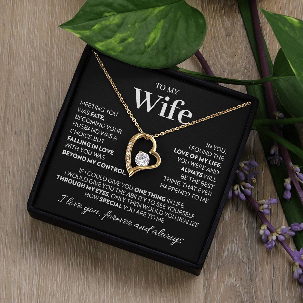 Gift For Wife - Love Of My Life - White Forever Love Necklace Forever Love Necklace