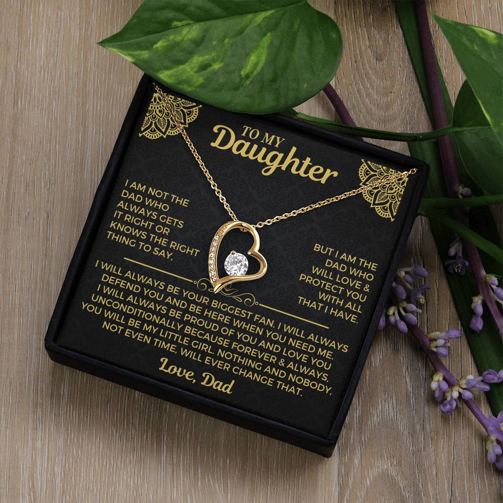 To My Daughter - Love You Unconditionally - Love Necklace Forever Love Necklace