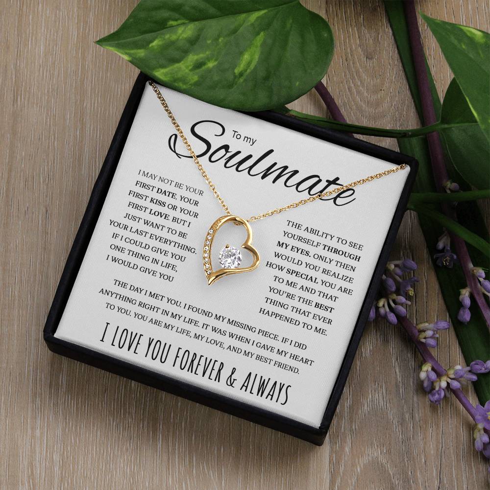 To My Soulmate  My Life My Love My Best Friend  Forever Love Necklace Forever Love Necklace
