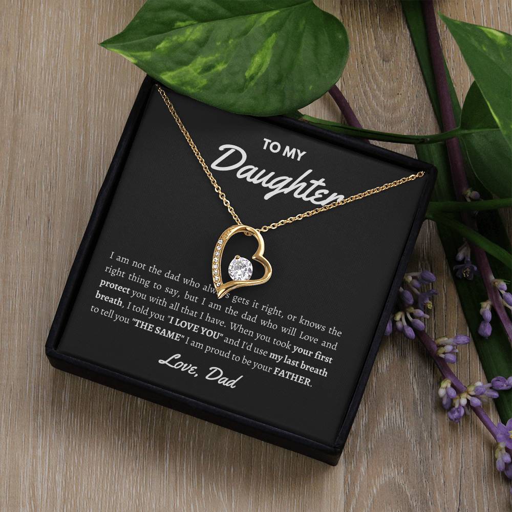 Xmas Love Necklace Gift From Dad - Show Her Your Love With This Unique Father-Daughter Jewelry For Birthday 2 Forever Love Necklace