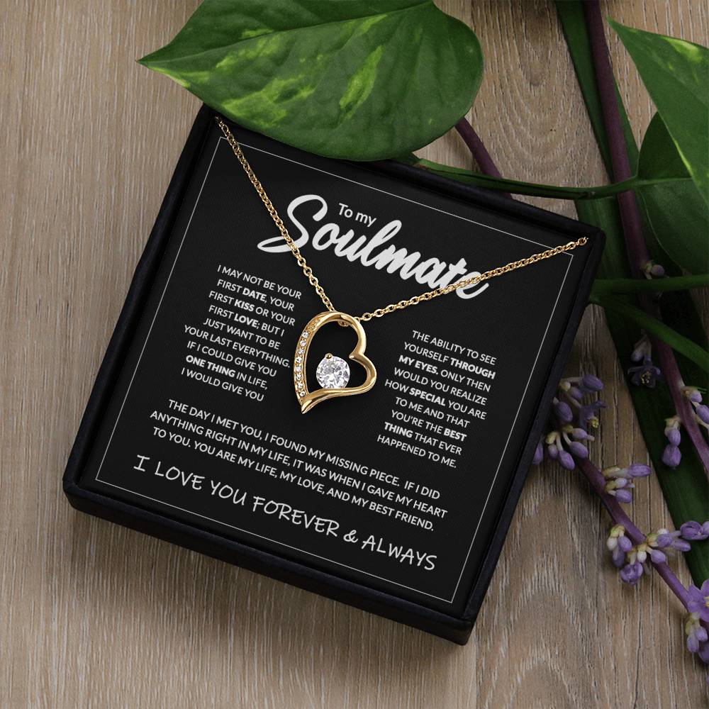 To My Soulmate - 14K Forever Necklace Forever Love Necklace