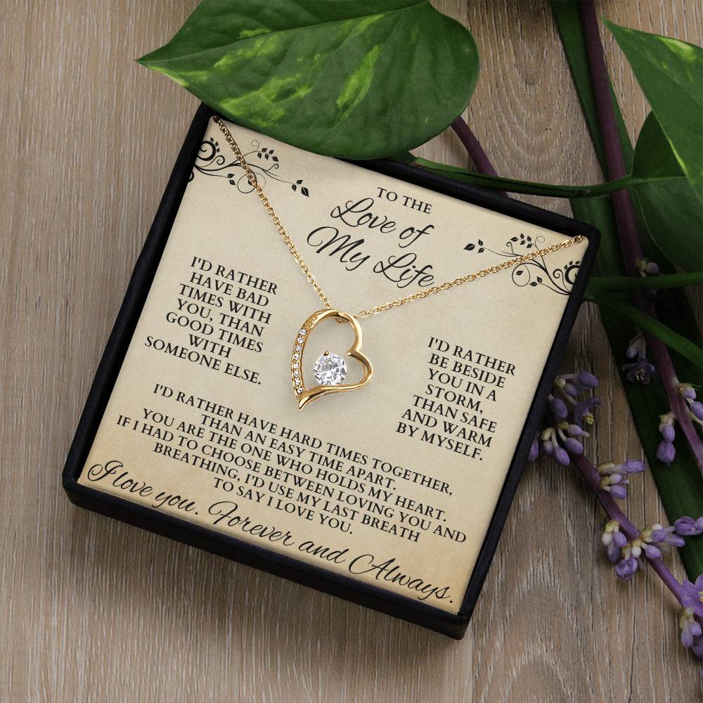 Forever Love Of My Life Necklace Forever Love Necklace