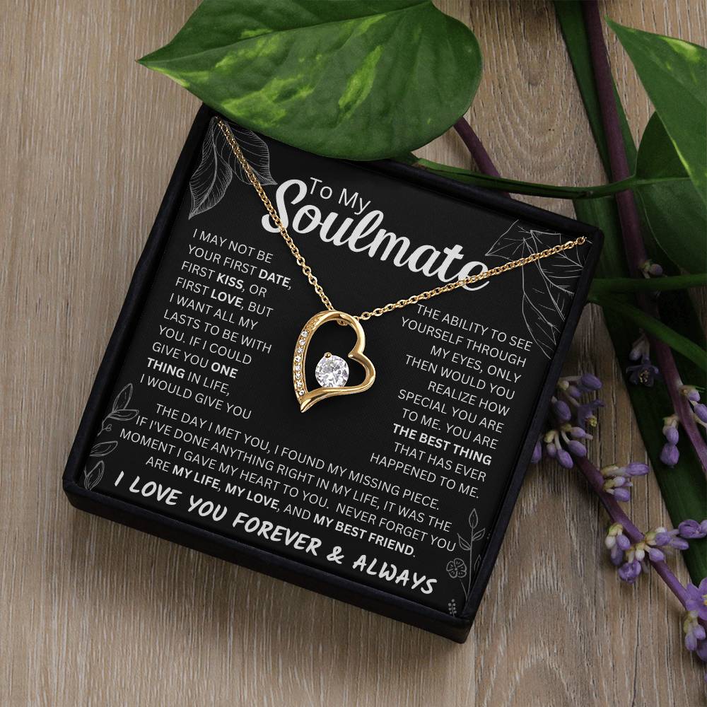 To My Soulmate  Forever & Always Forever Love Necklace