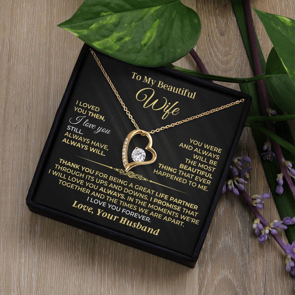 To My Beautiful Wife - Forever Love Gift Set - Ss532 Forever Love Necklace
