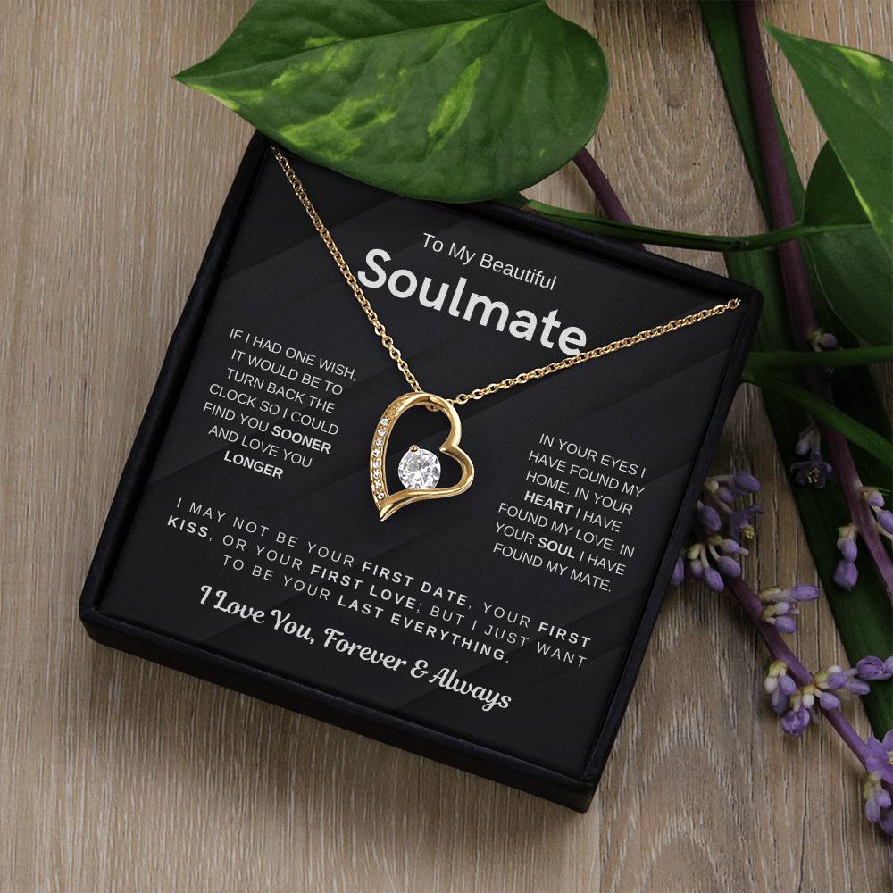 To My Beautiful Soulmate, I Want To Be Your Last Evething - Forever Love Necklace