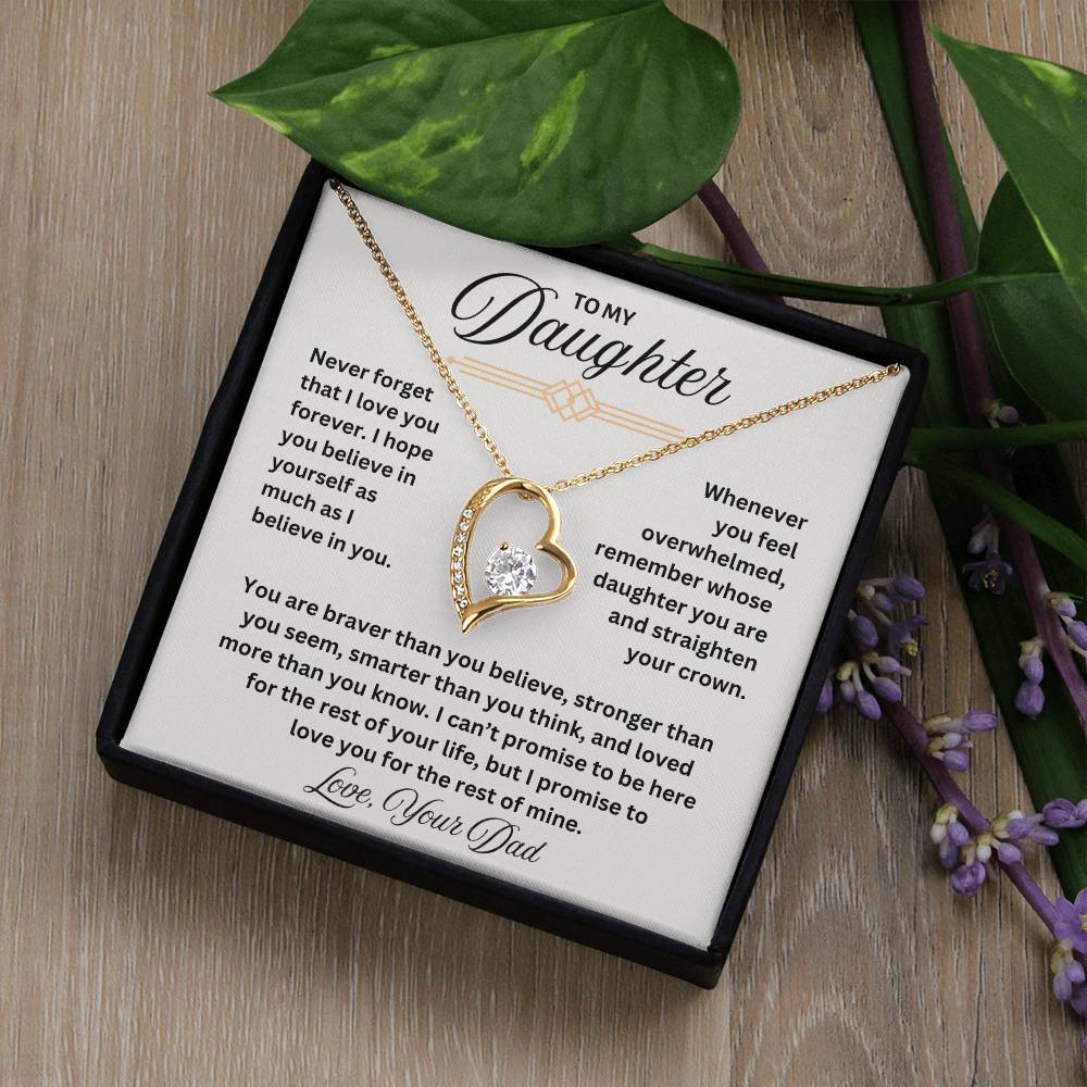 To My Daughter Forever Love Necklace Forever Love Necklace