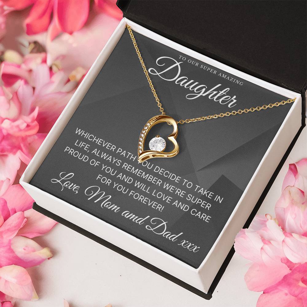 To Our Super Amazing Daughter Forever Love Necklace