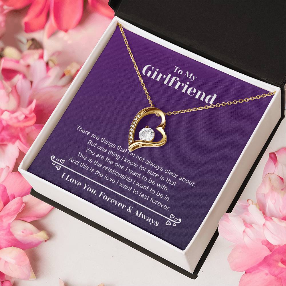 To My Girlfriend Love Will Last Forever Forever Love Necklace