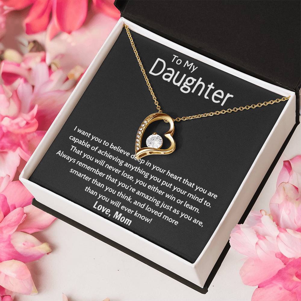 To My Daughter Beautiful Chapters Daughter Necklace Gift For Daughter Xmas Christmas Daughter Gift From Mom 4 1 Forever Love Necklace