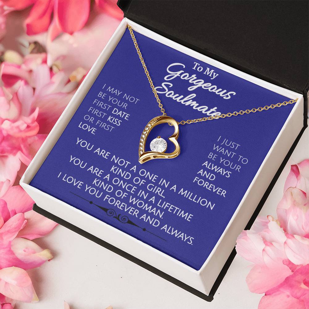 Stunning Heart Necklace To My Gorgeous Soulmate 1 Forever Love Necklace