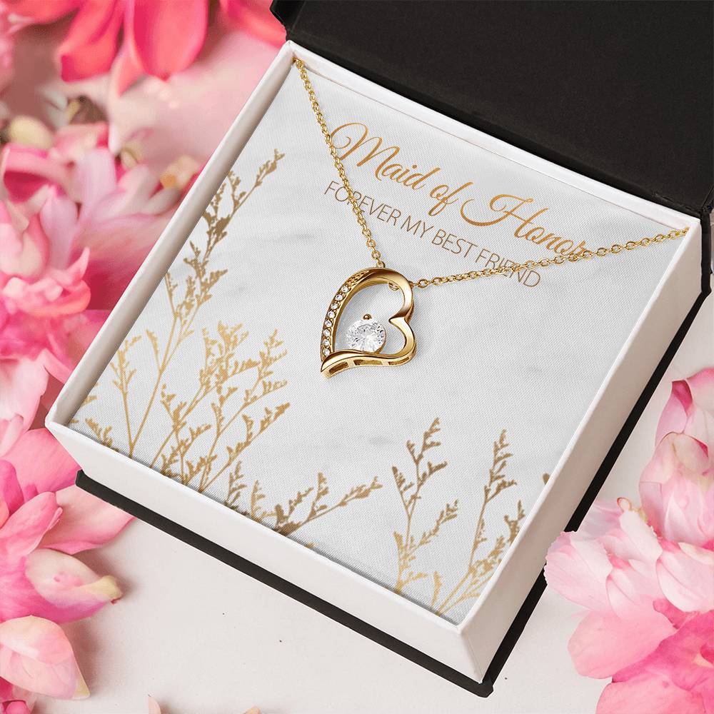 Maid Of Honor Proposal Necklace Maid Of Honor Proposal Gift Box Maid Of Honor Wedding Gift Custom For Maid Of Honor 1 Forever Love Necklace