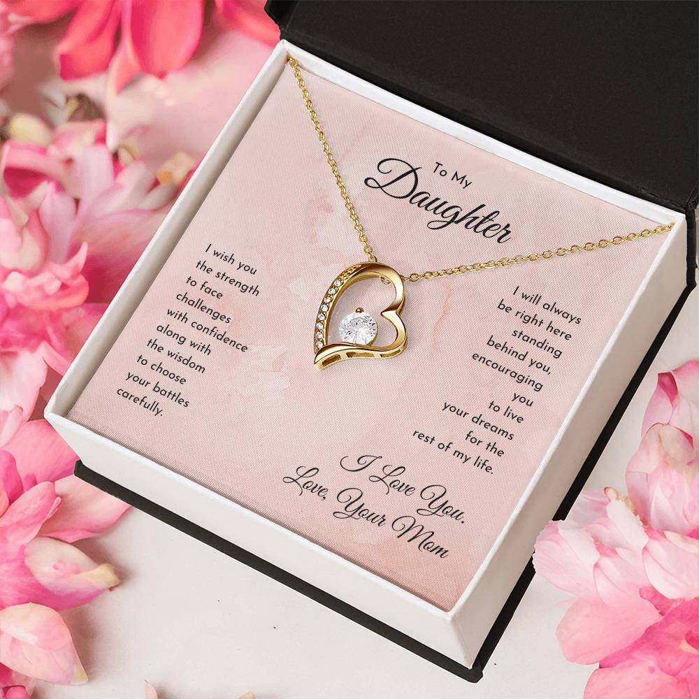 To My Daughter Necklace From Mom Gift For Daughter From Mom Birthday Gift Daughter Graduation Gift Daughter Birthday Gift From Mom Forever Love Necklace