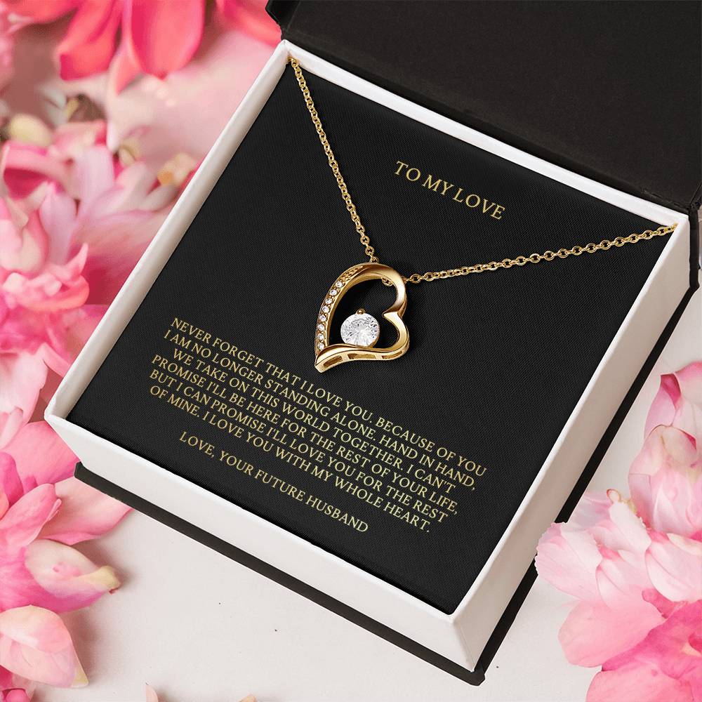 To My Love Heart Necklace..never Forget Forever Love Necklace