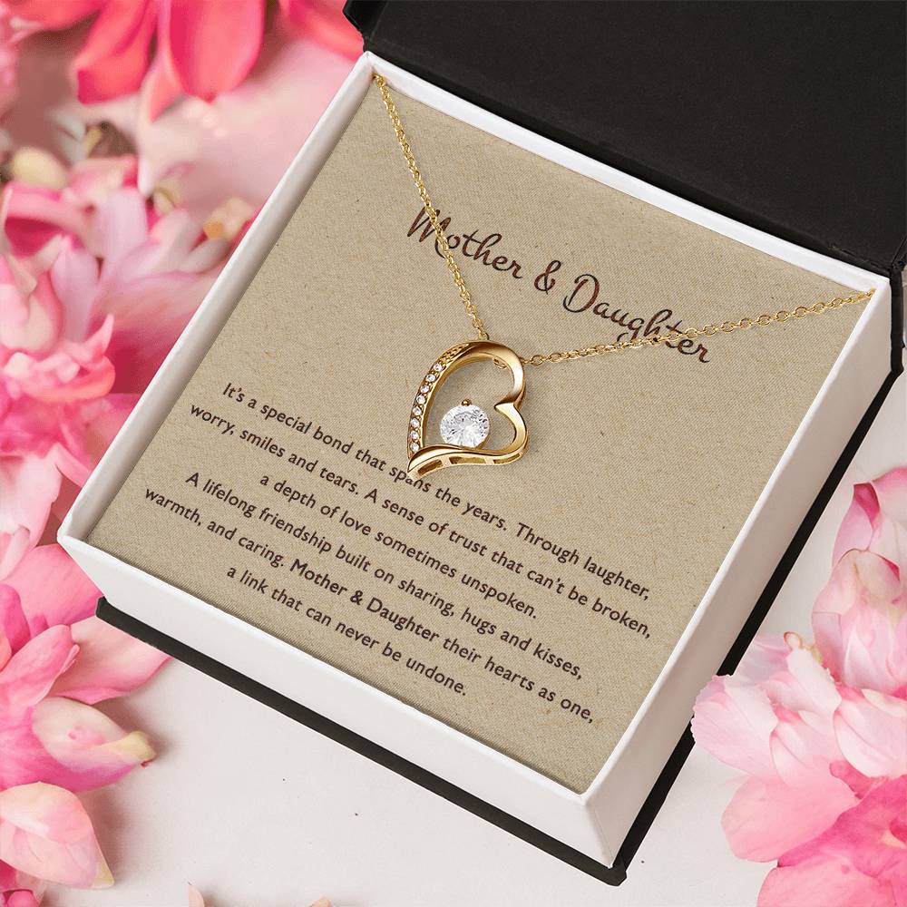 To My Daughter I Love You Forever Love Necklace Mother's Day - Mother To Daughter Birthday Gift - Gifts To Daughter From Mom Forever Love Necklace