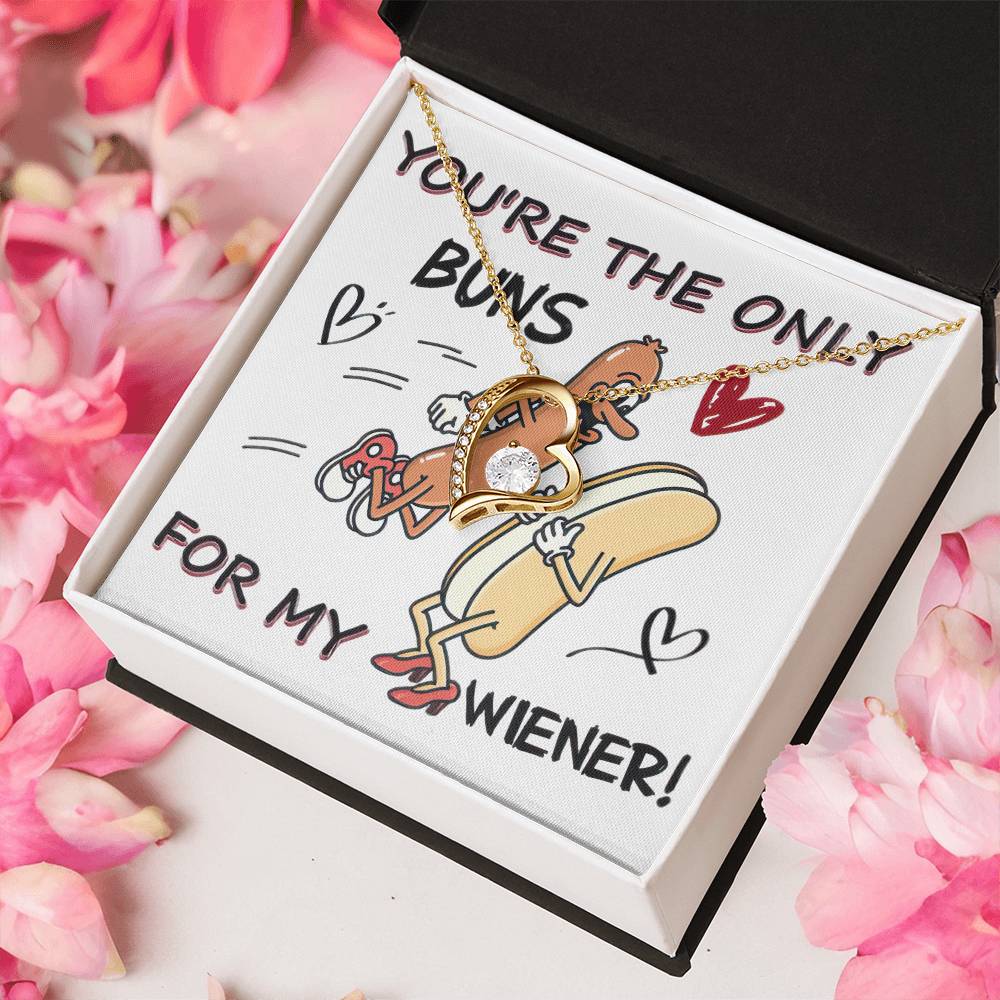 You're The Only Buns Customize Gift💓 Heart Necklace Forever Love Necklace