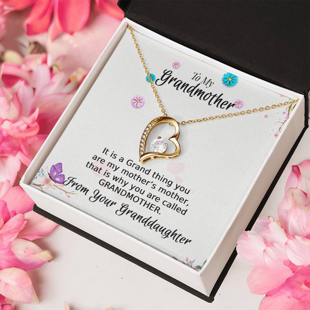 To My Grandmother From Your Granddaughter Necklace 1 Forever Love Necklace