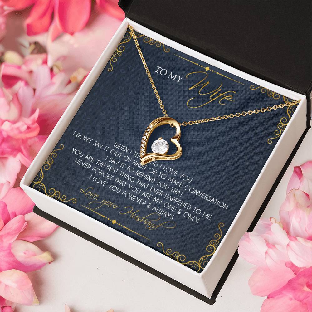 I Love You Forever & Always - Great Gift For Wife Forever Love Necklace