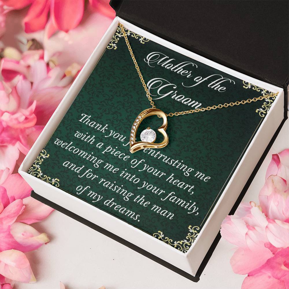 Mother Of The Groom Necklace From Bride Mother In Law Necklace Gift Groom's Mother Forever Love Necklace Mother Of The Groom Wedding Gift Forever Love Necklace