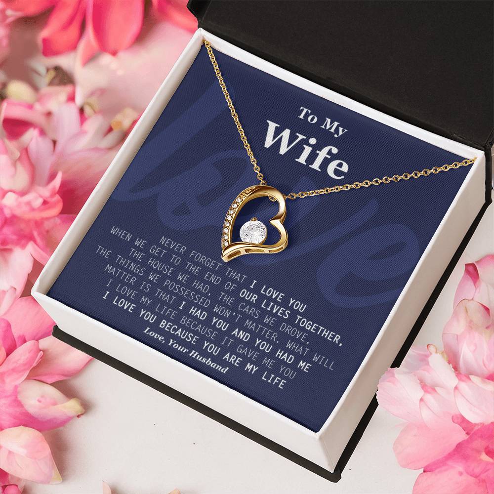 Perfect Birthday Anniversary Thanksgiving Or Christmas Gift! Forever Love Necklace