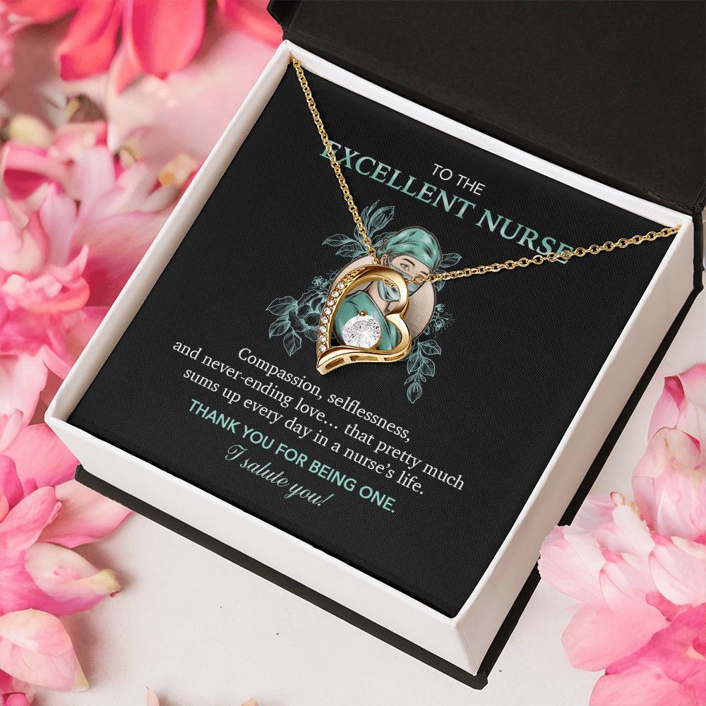 Gift For Nurse - Thank You For Being One - Forever Love Necklace Forever Love Necklace