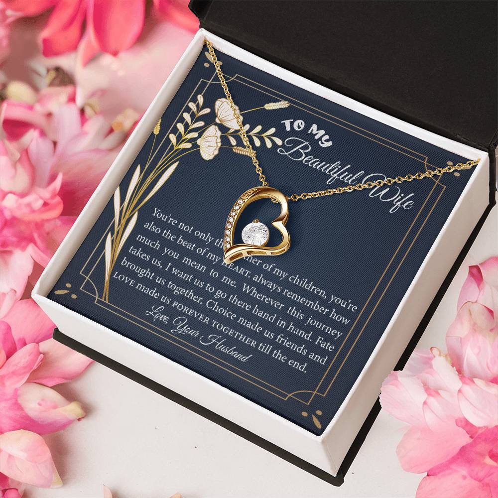 Heart To My Wife Necklace Anniversary Gift For Wife Birthday Gift For Wife Christmas Gift For Wife Jewelry For Wife Gift For Wife's Birthday Forever Love Necklace
