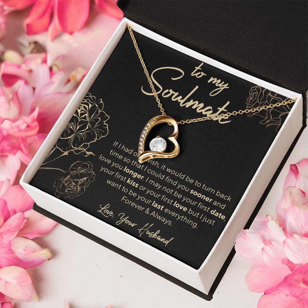 To Soulmate From Husband Heart Pendant Necklace 1 Forever Love Necklace