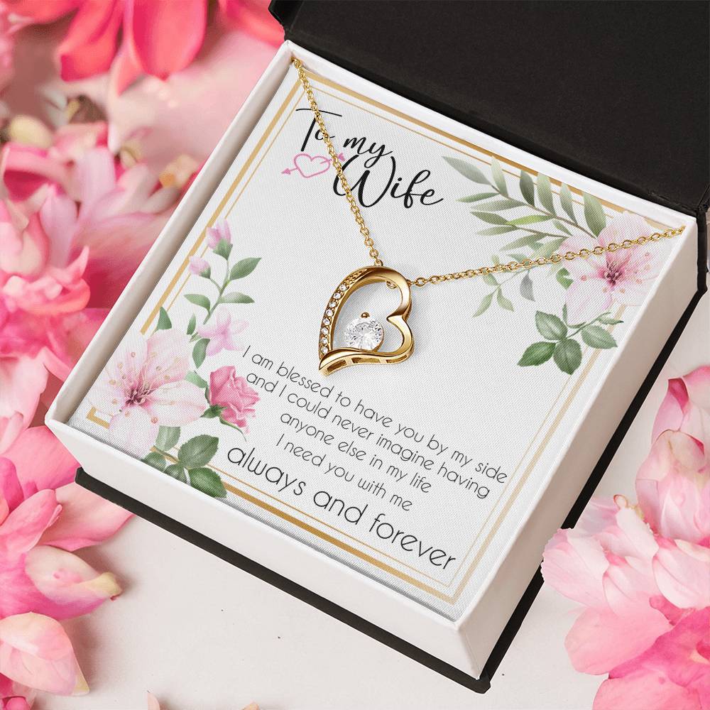 To My Wife Necklace Anniversary Gift For Wife Birthday Gift For Wife Gift For Wife Necklace For Wife Gift For Wife Birthday Forever Love Necklace