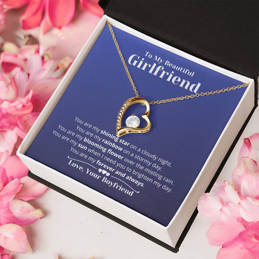 To My Girlfriend My Forever & Always Forever Love Necklace