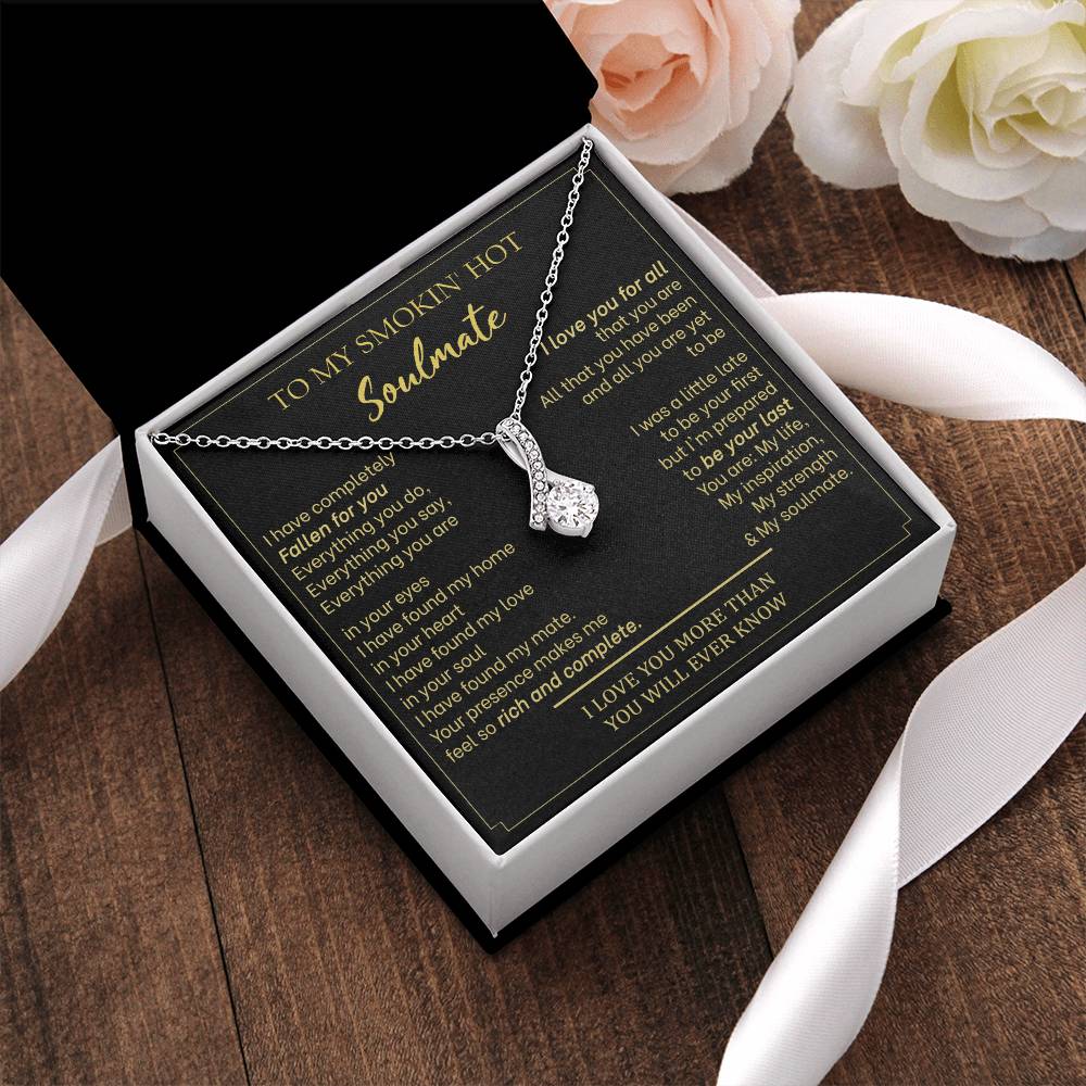 Gift For Your Soulmate - Your Presence Makes Me Complete - Love Knot Wife Necklace From Husband Anniversary Necklace For Wife Alluring Beauty Necklace