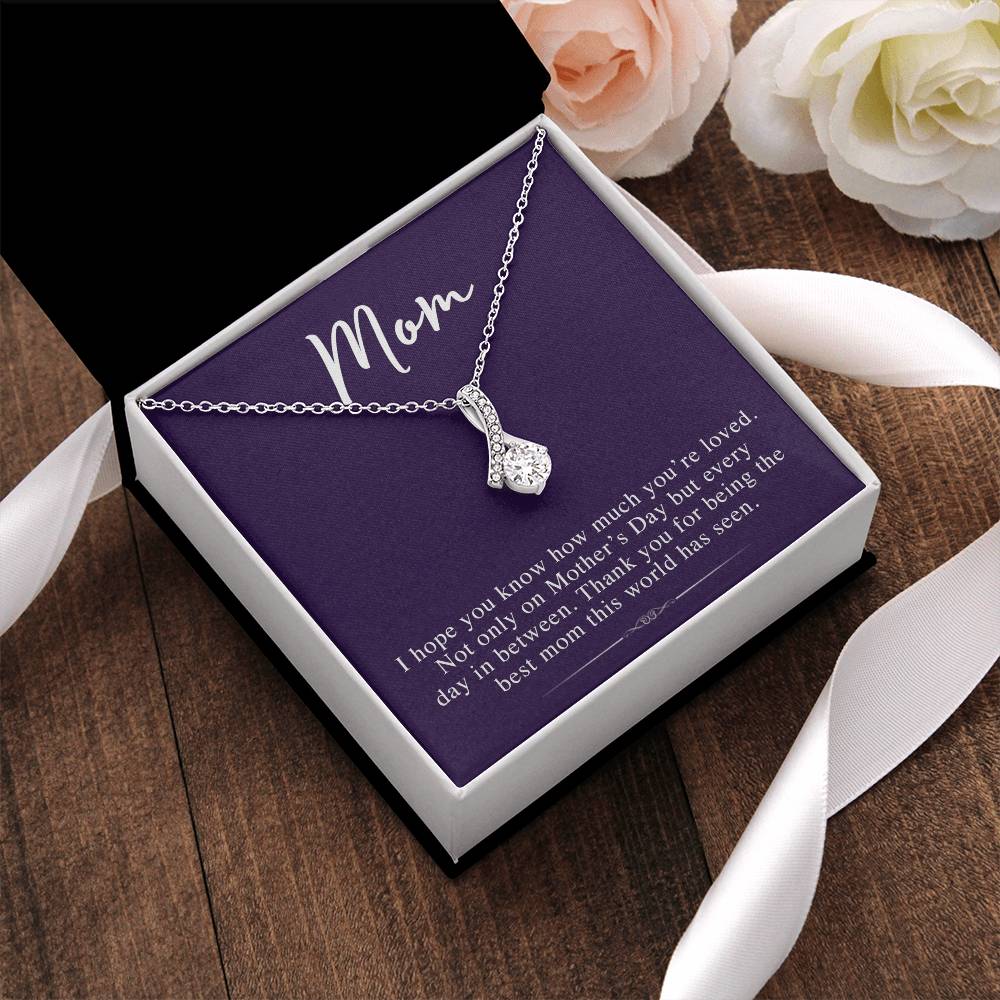 To My Mom - Infinite Love Necklace - Perfect Gift For Mothers Day Alluring Beauty Necklace