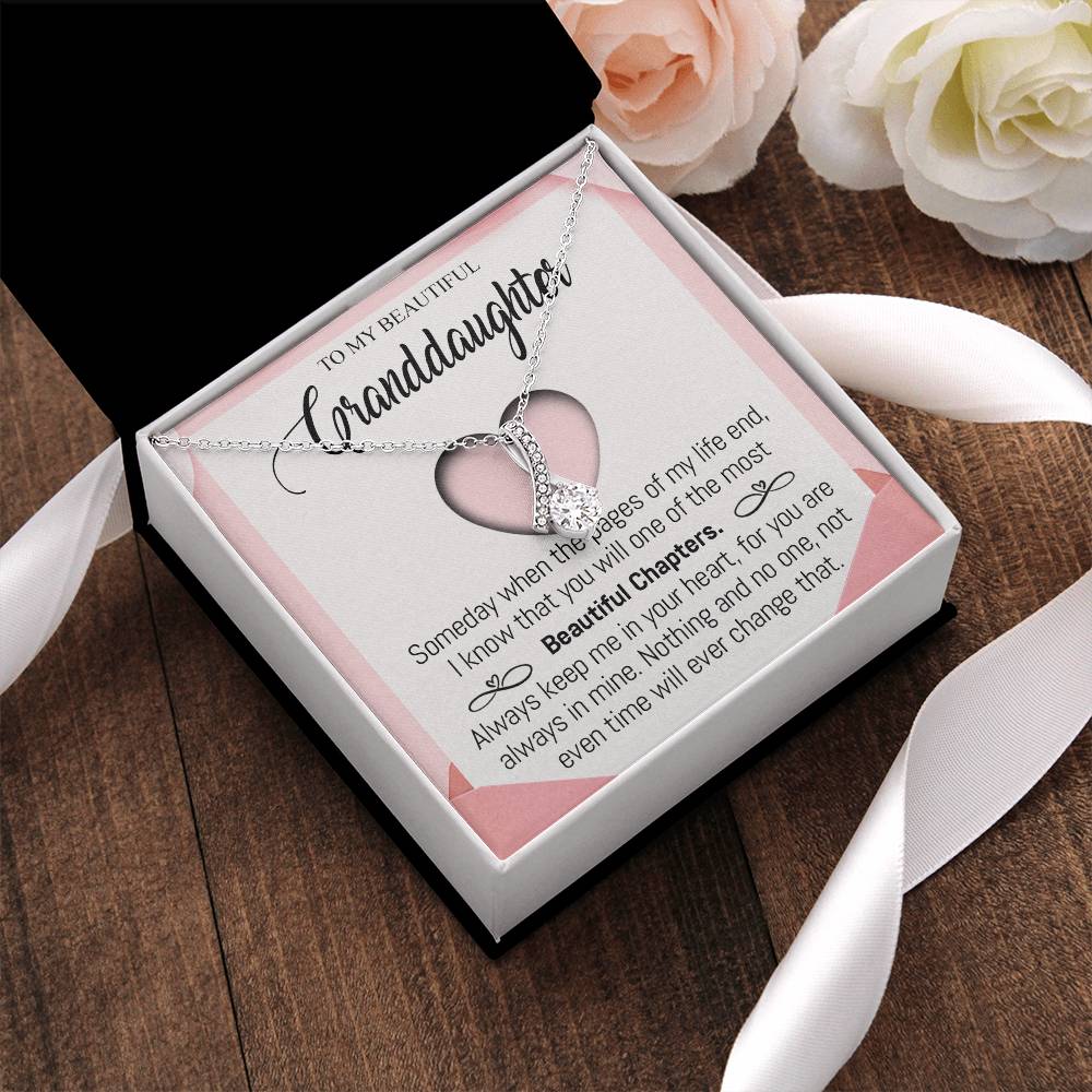 To My Beautiful Granddaughter 2 Alluring Beauty Necklace