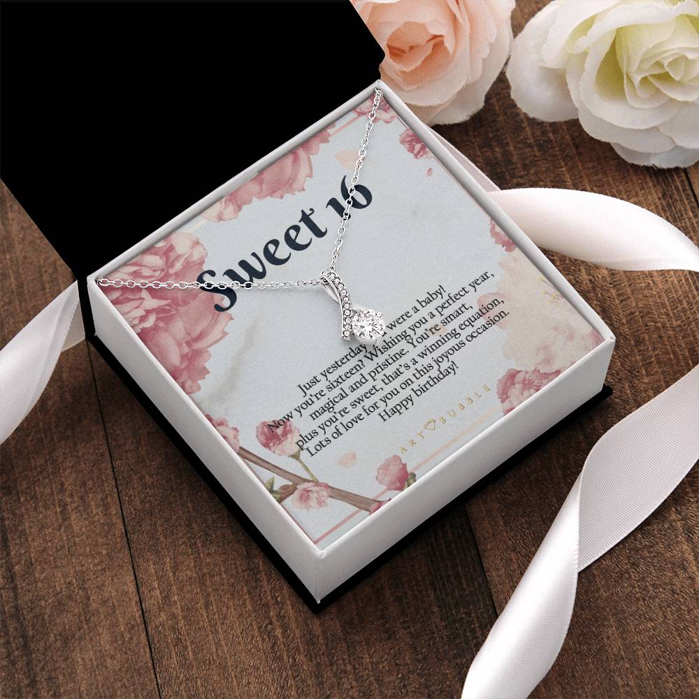 Sweet 16 Gift 16Th Birthday Gift Girl Necklace Sweet 16 Necklace Gift For 16 Year Old Girl 1 Alluring Beauty Necklace