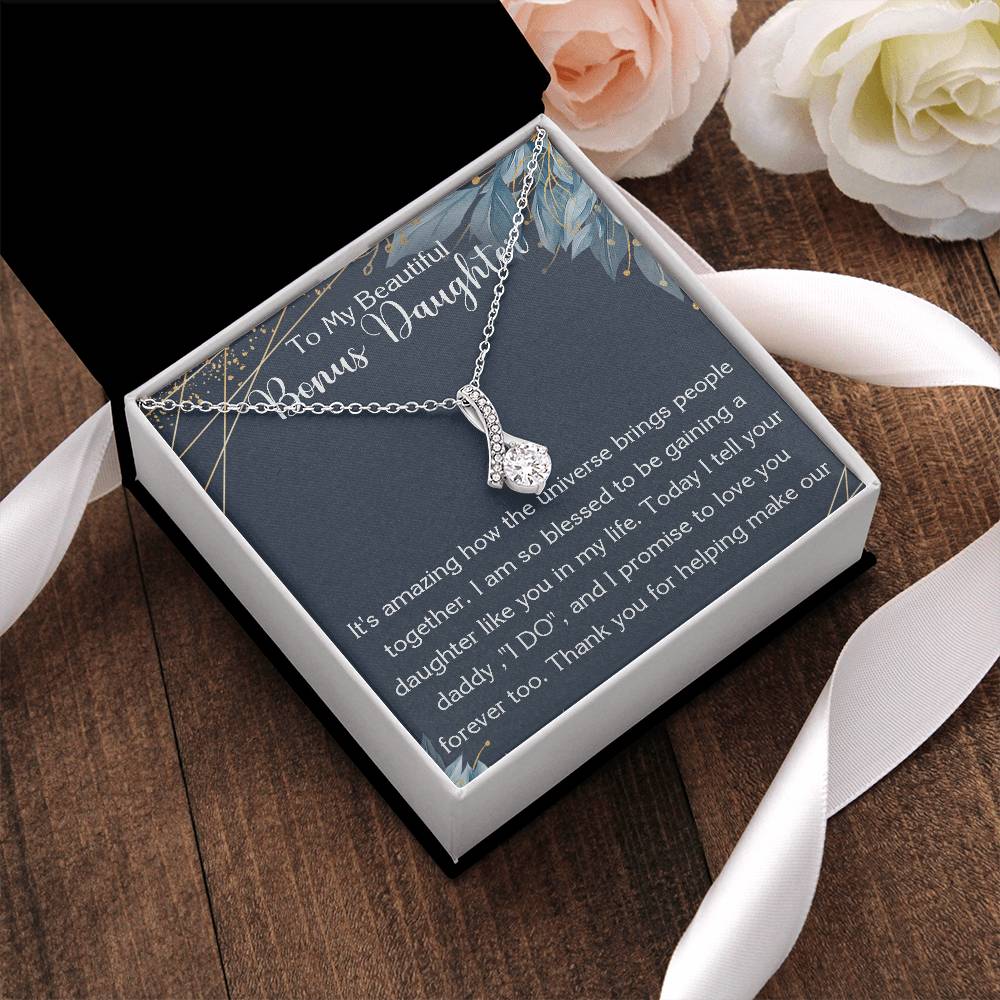 Alluring Beauty Necklace Daughter Of The Groom Gift Necklacecustom Stepdaughter Gift Stepdaughter Wedding Gift From Bride Bridal Party Gift Alluring Beauty Necklace
