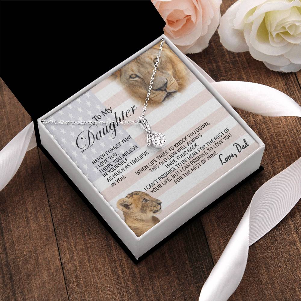 Best Gift For Daughter From Dad Alluring Beauty Shineon Necklace With Pod Message Card 1  Alluring Beauty Necklace