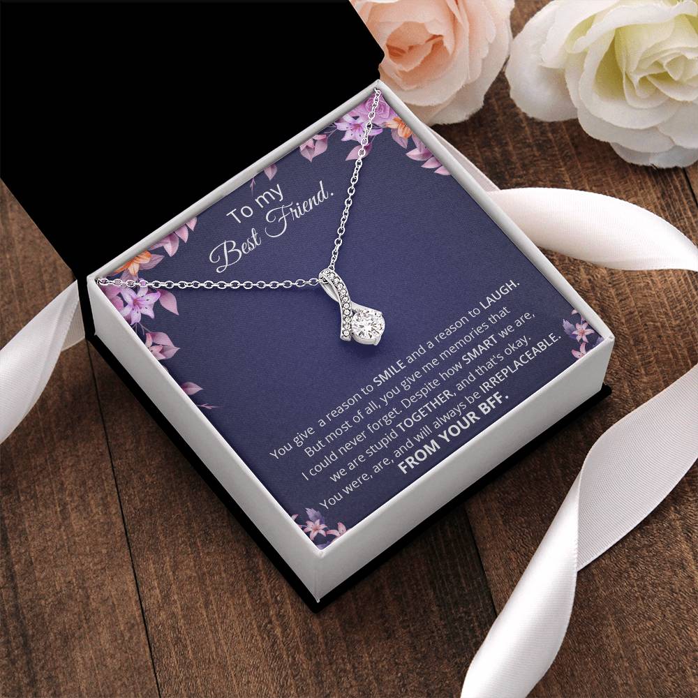 To My Best Friend Thank You Gift  Souls Sisters Necklace  Bff Necklace  Best Friend Gift  Best Friend Jewelry  Friends Forever Quotes Alluring Beauty Necklace