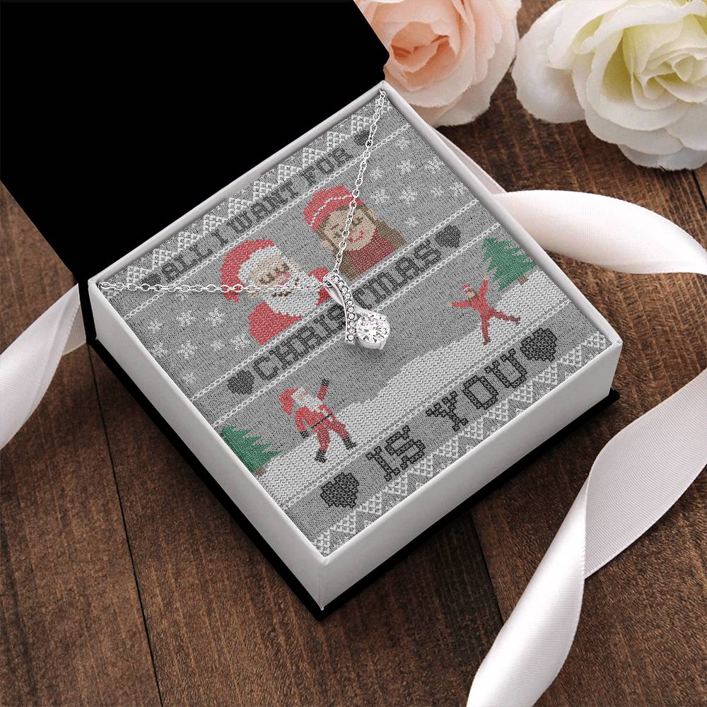 All I Want For Christmas Is You Necklace Pendant Alluring Beauty Necklace