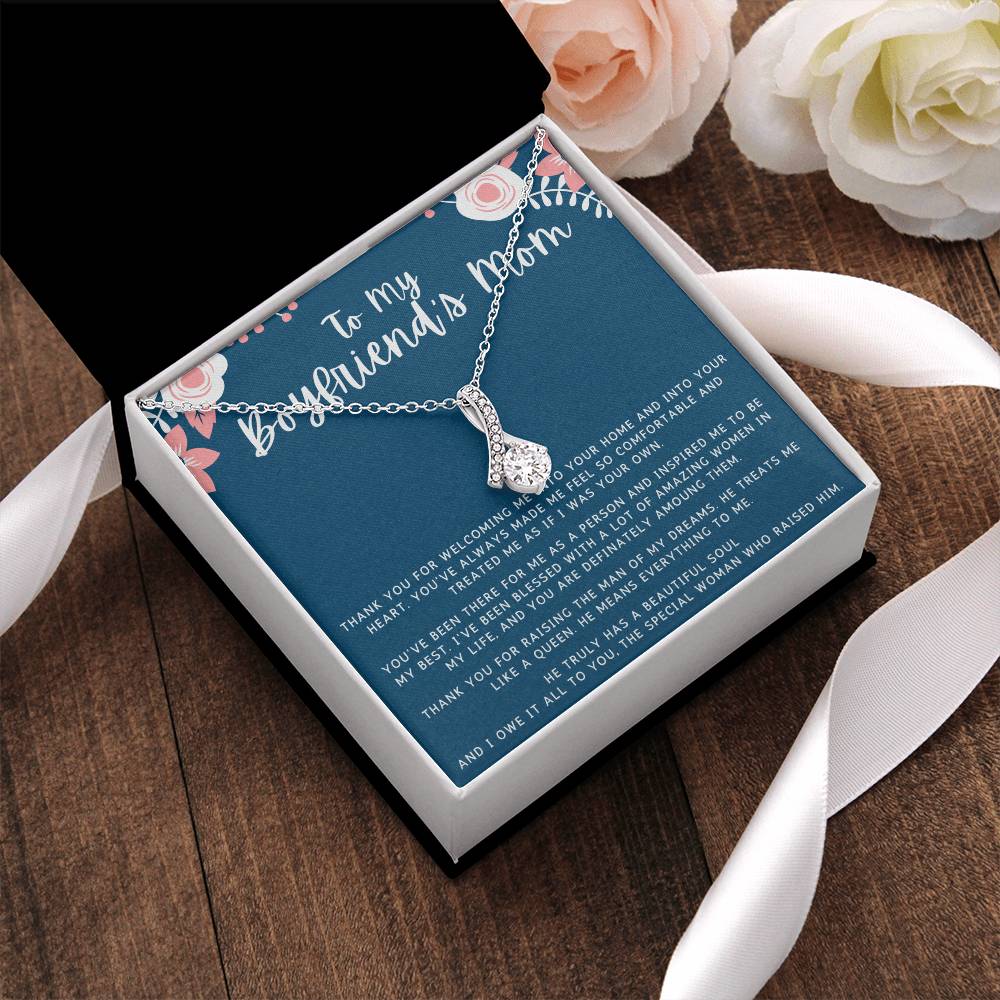 To My Boyfriend's Mom Gift Alluring Beauty Necklace