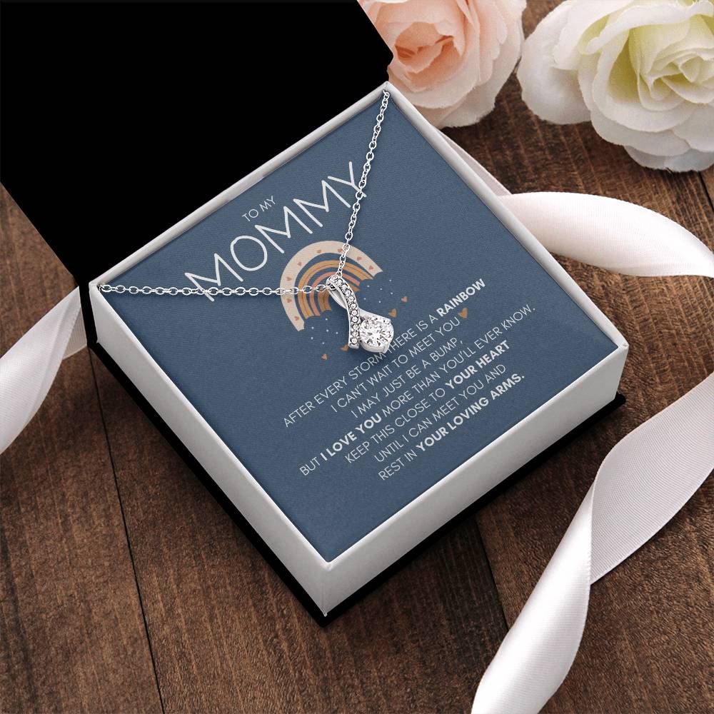 Rainbow Baby Necklace To My Mommy Necklace New Mompregnancy Gift Perfect Gift For Expecting Wife Daughter Friend Baby Bump Gift From Tummy Alluring Beauty Necklace