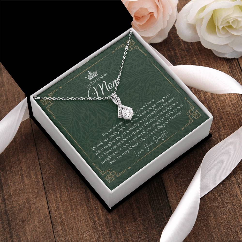 To My Badass Mom Necklace  Badass Mom Gift  Mother’S Day Gift  Birthday Gift  Gift From Daughter On Wedding Day 10 Alluring Beauty Necklace