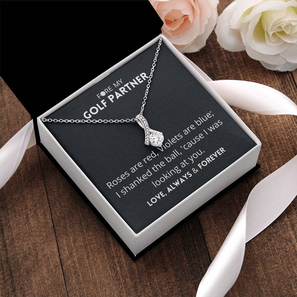 Roses Are Red Golf Necklace Alluring Beauty Necklace