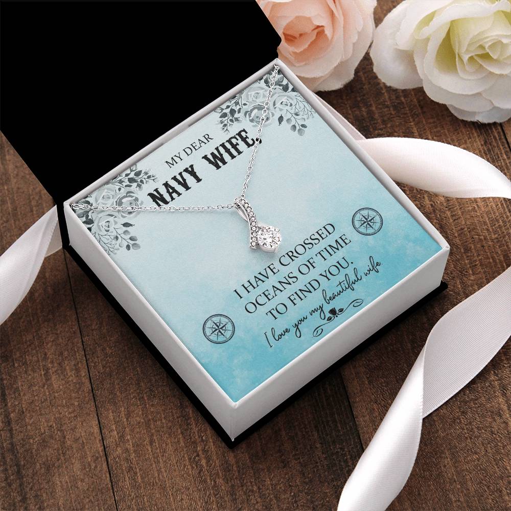 Beautiful Sparkly Pendant Navy Wife Alluring Beauty Necklace