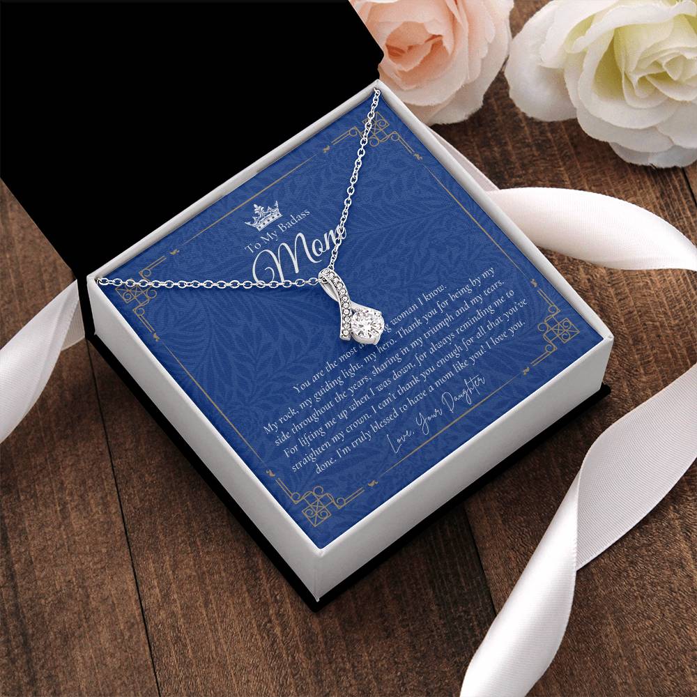 To My Badass Mom Necklace  Badass Mom Gift  Mother’S Day Gift  Birthday Gift  Gift From Daughter On Wedding Day 12 Alluring Beauty Necklace