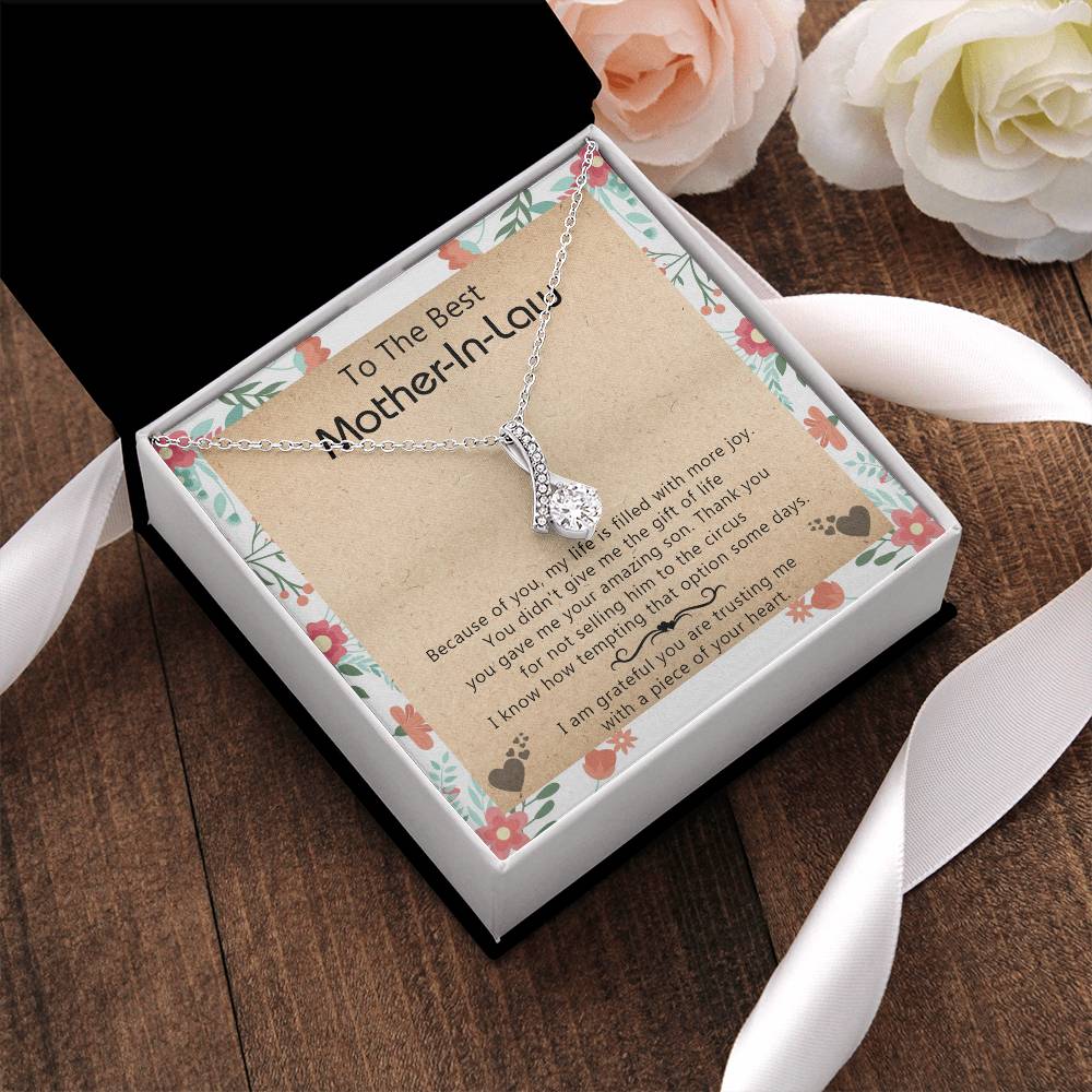Gift For Mother-In-Law - My Life Is Filled With More Joy - Alluring Alluring Beauty Necklace