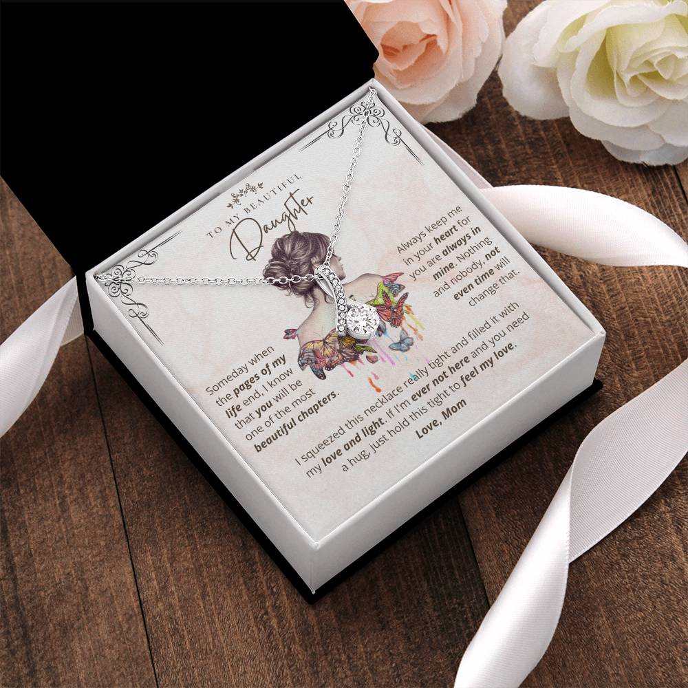 To My Beautiful Daughter My Love And Light Necklace Alluring Beauty Necklace