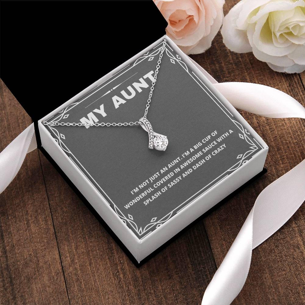 Best Seller Alluring Necklace Gifts I'm Not Just An Aunt I'm A Big Cup Of Wonderful Covered In Awesome Sauce With A Splash Of Love Alluring Beauty Necklace