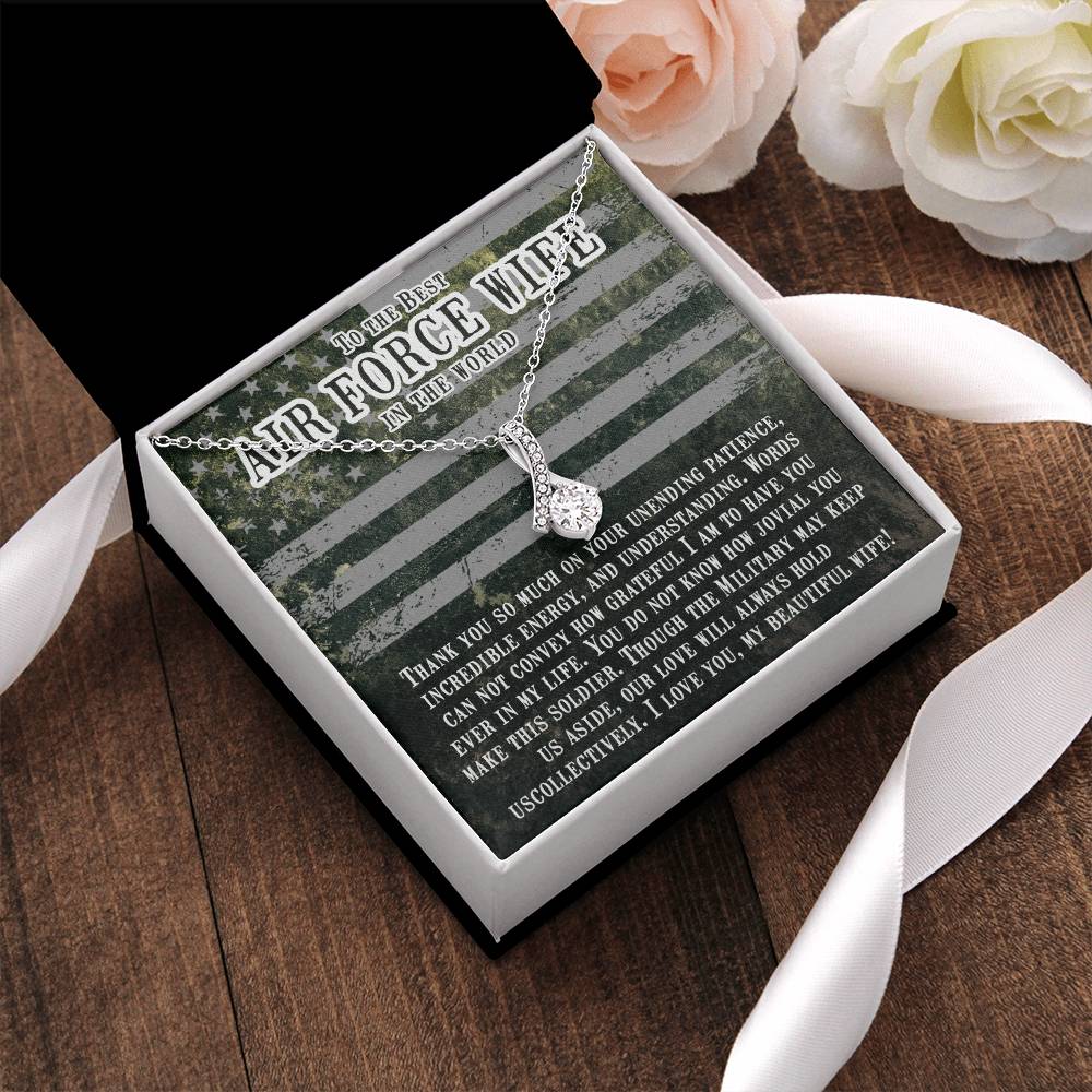 Beautiful Sparkly Pendant Air Force Wife Alluring Beauty Necklace