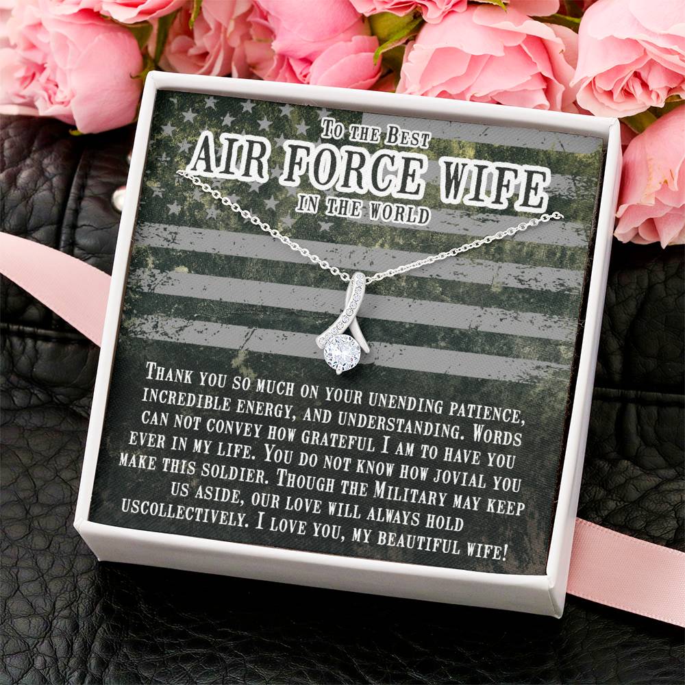 Alluring Gift Necklace The Best Air Force Wife In The World Alluring Beauty Necklace