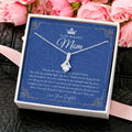 To My Beautiful Mom Necklace  Badass Mom Gift  Mother’S Day Gift  Birthday Gift  Gift From Daughter On Wedding Day 3 Alluring Beauty Necklace